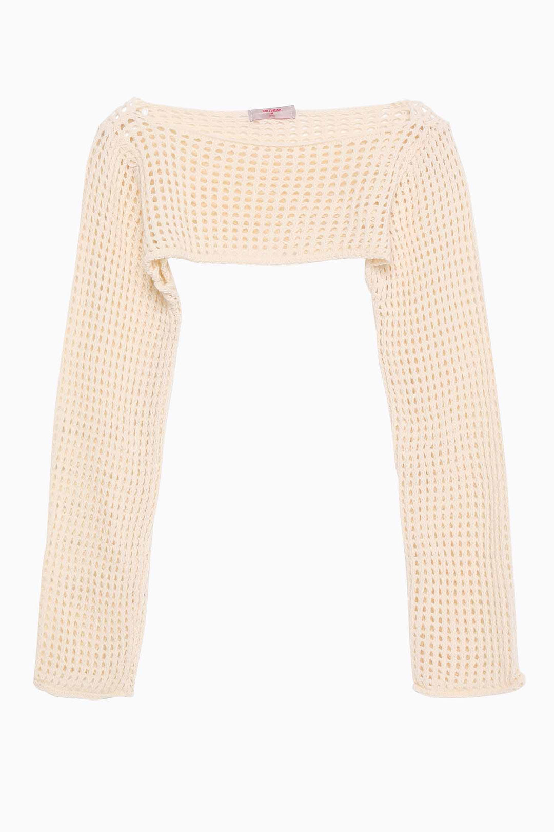 Openwork Detailed Bolero Cream