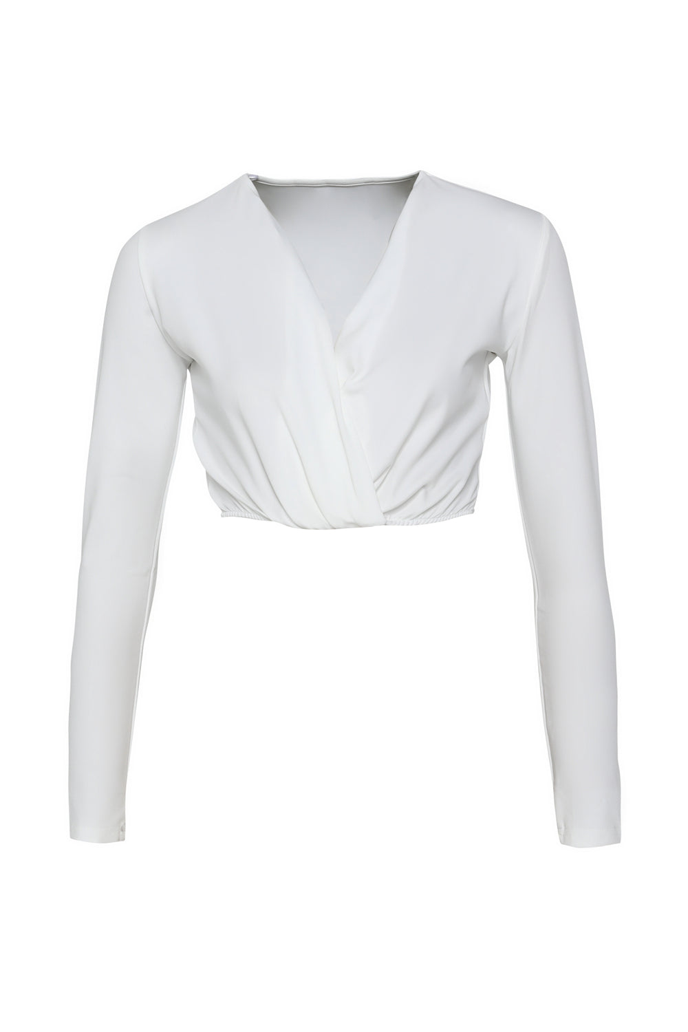 Double Breasted Crop Blouse White