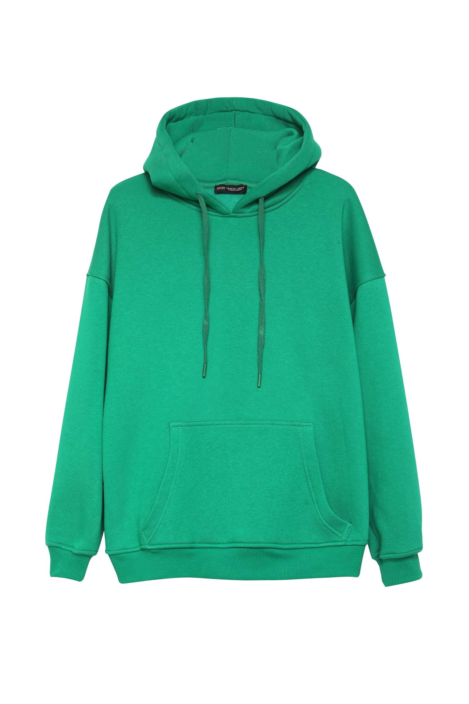 Hooded Kangaroo Pocket Sweatshirt Dark Green