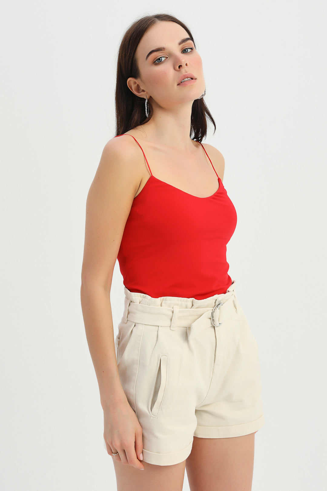 Rope Strap Undershirt Red
