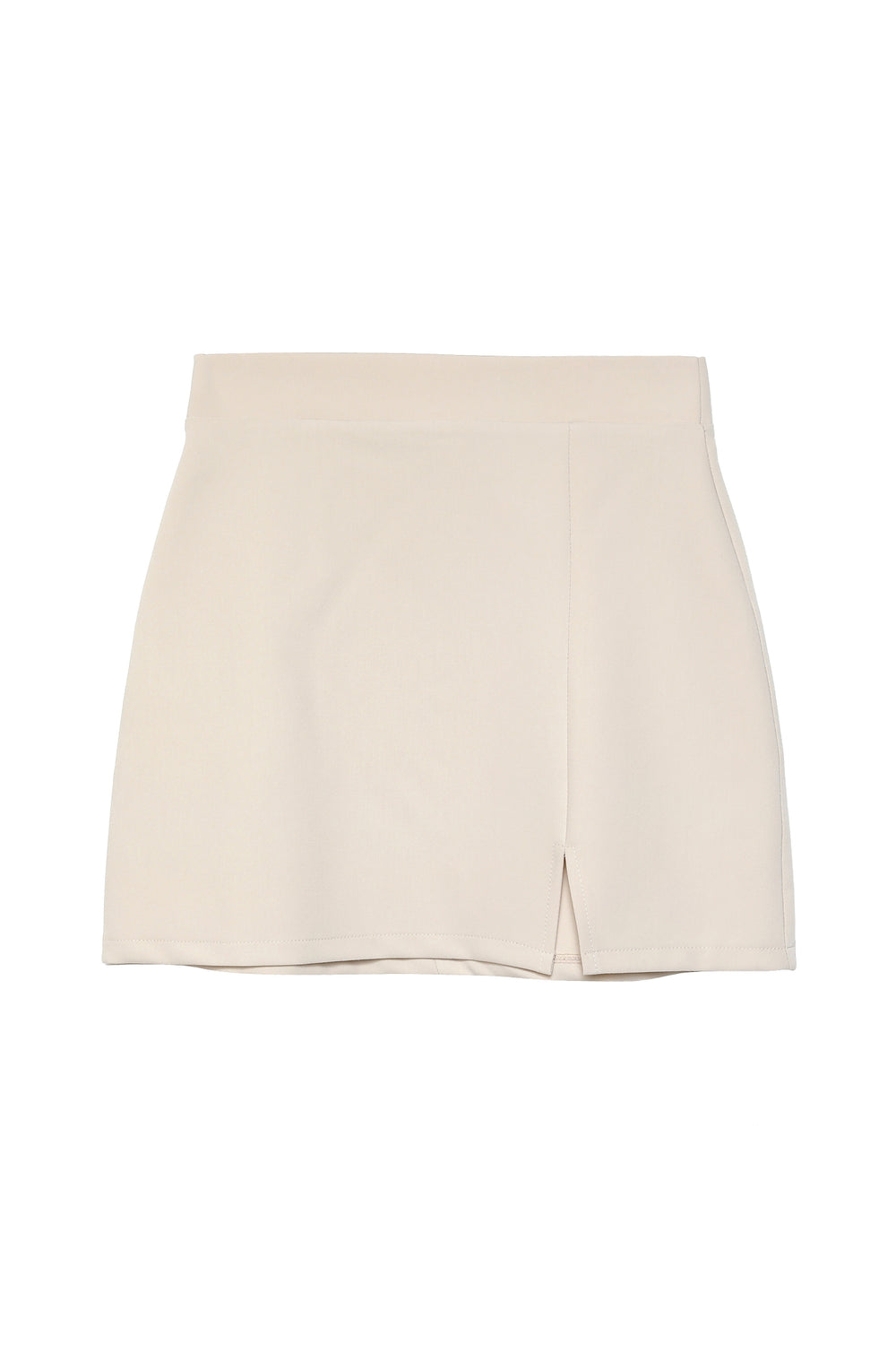 Slit Detailed Mini Skirt Stone