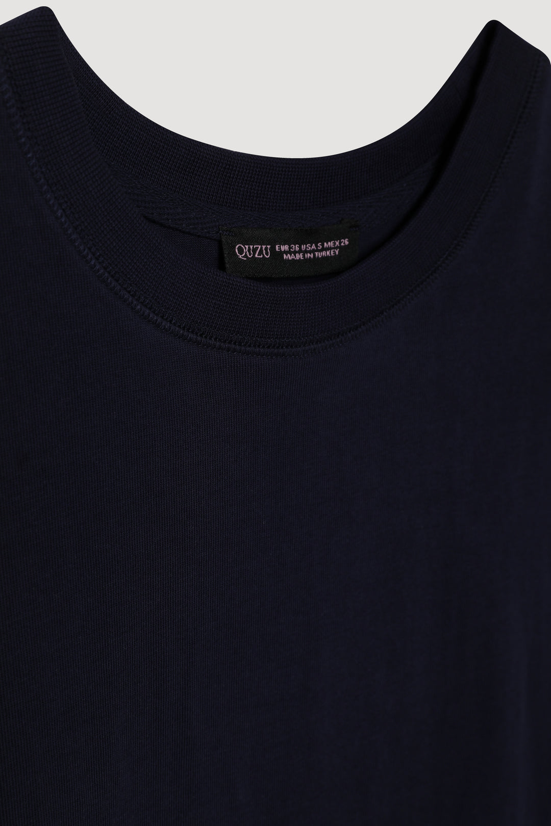 Oversize Basic Tişört Lacivert