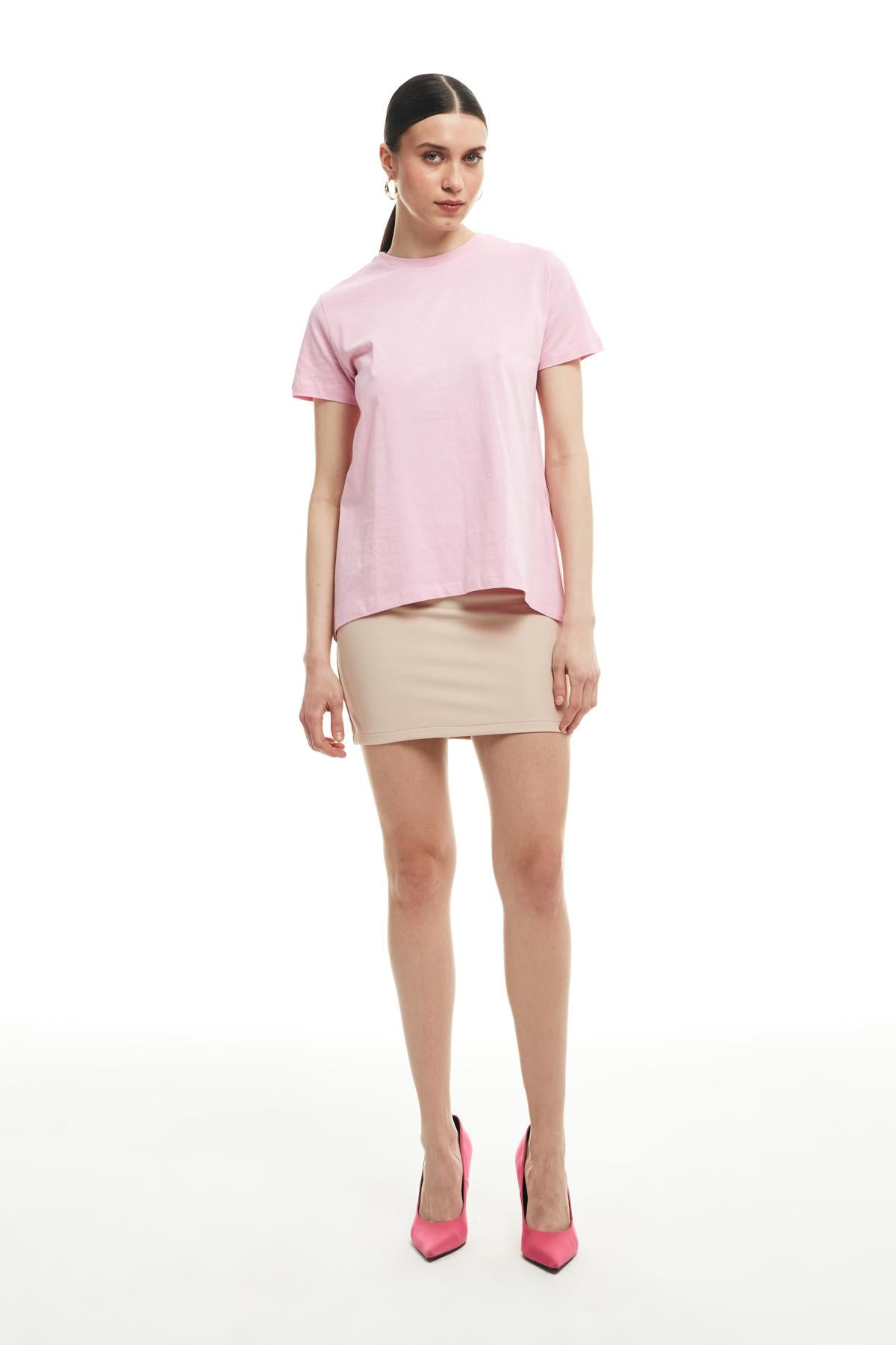 Short Sleeve Basic T-Shirt Pink