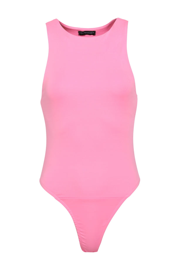 Halter Neck Bodysuit Candy Pink