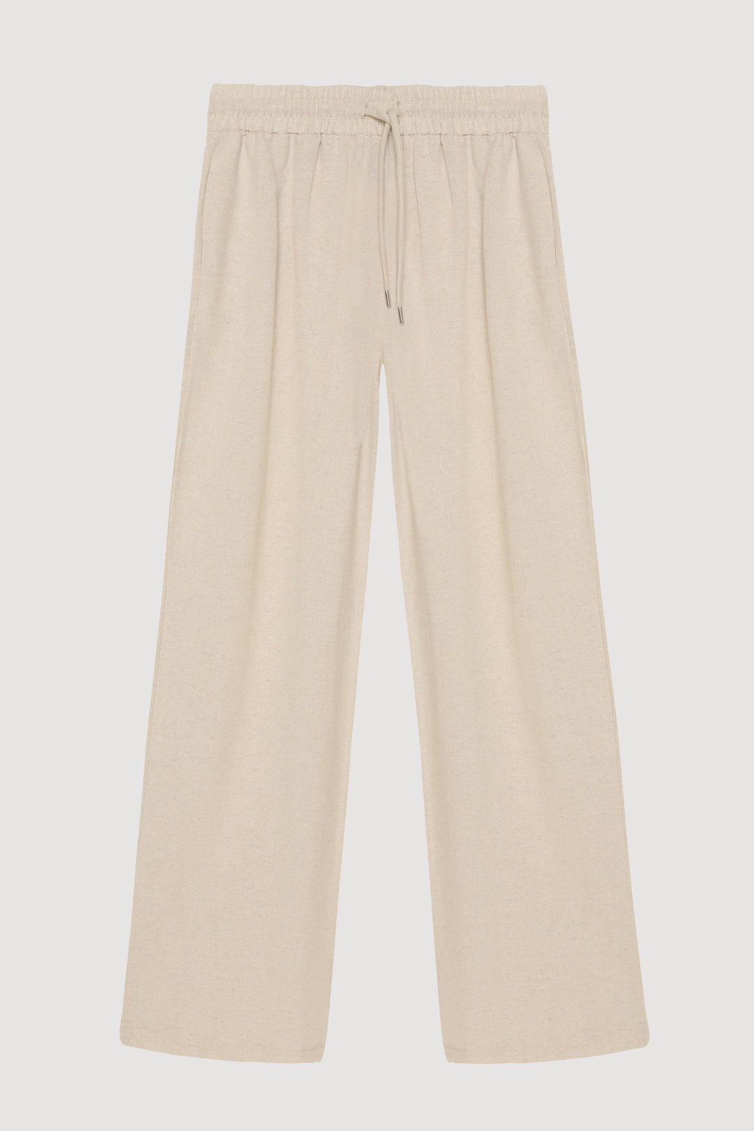 Beli Lastikli Keten Pantolon Naturel