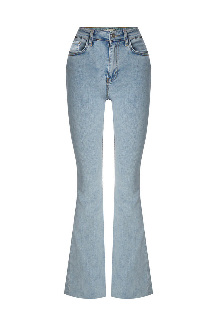 Spanish Leg Slit Jeans Light Blue