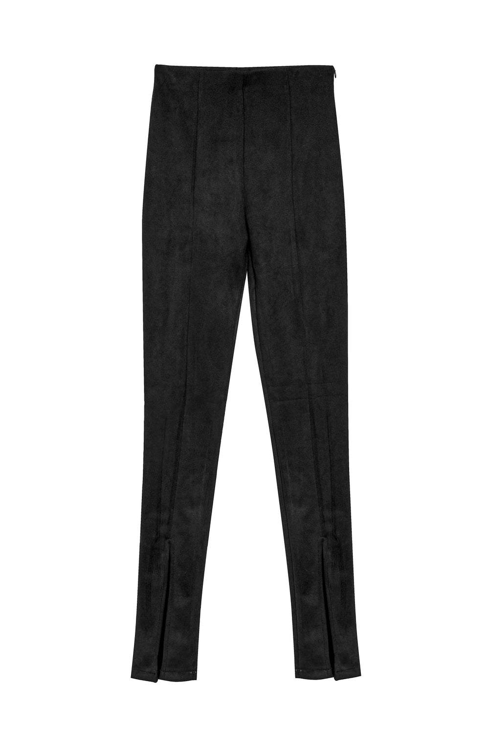 Slit Suede Trousers Black