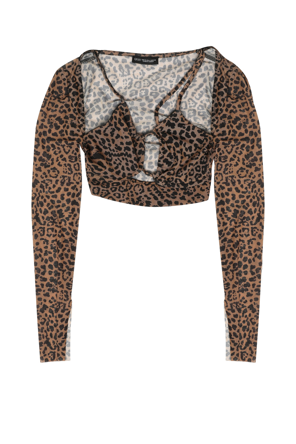 Leopard Patterned Blouse Brown