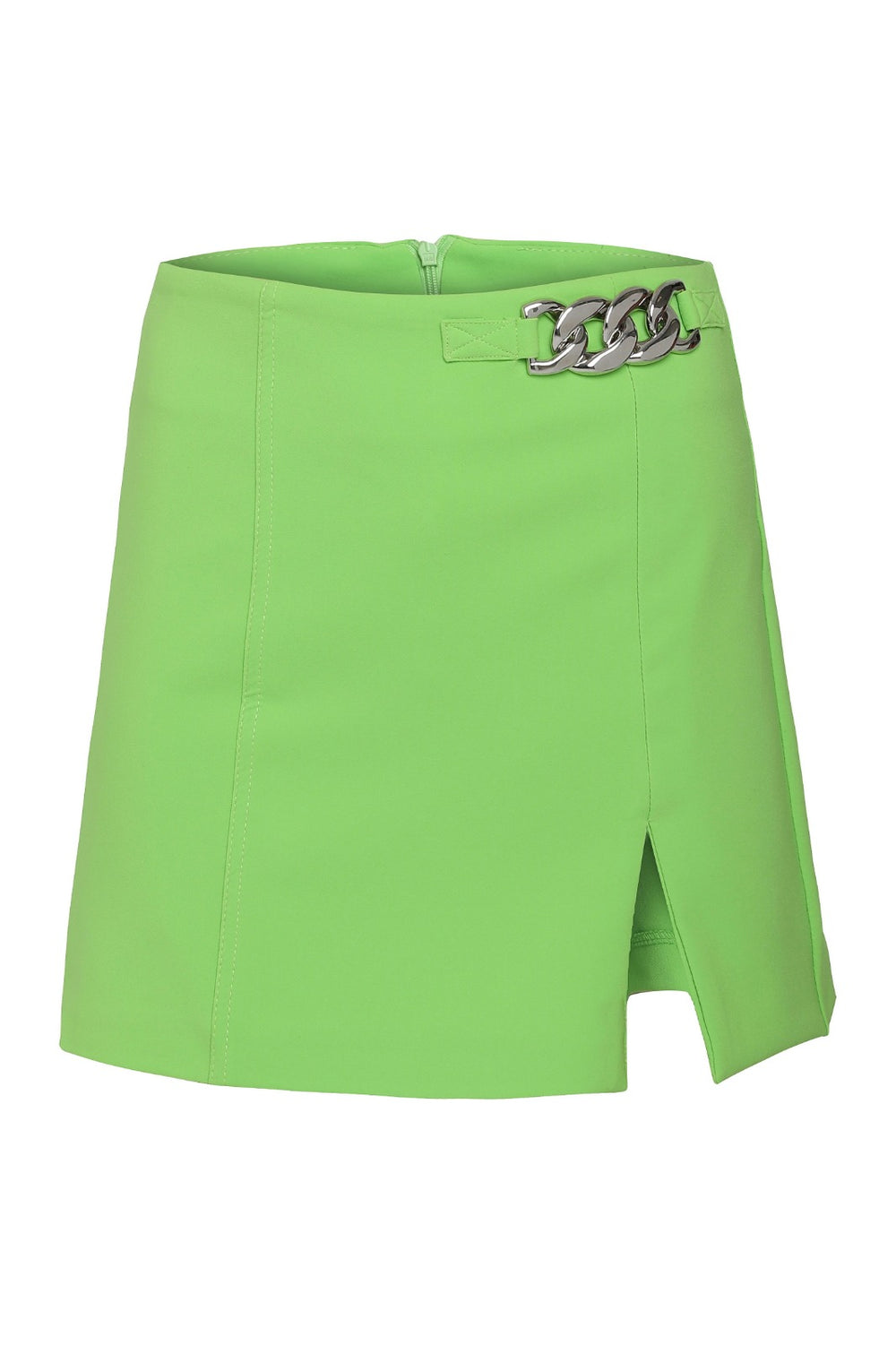 Slit Detailed Short Skirt Green