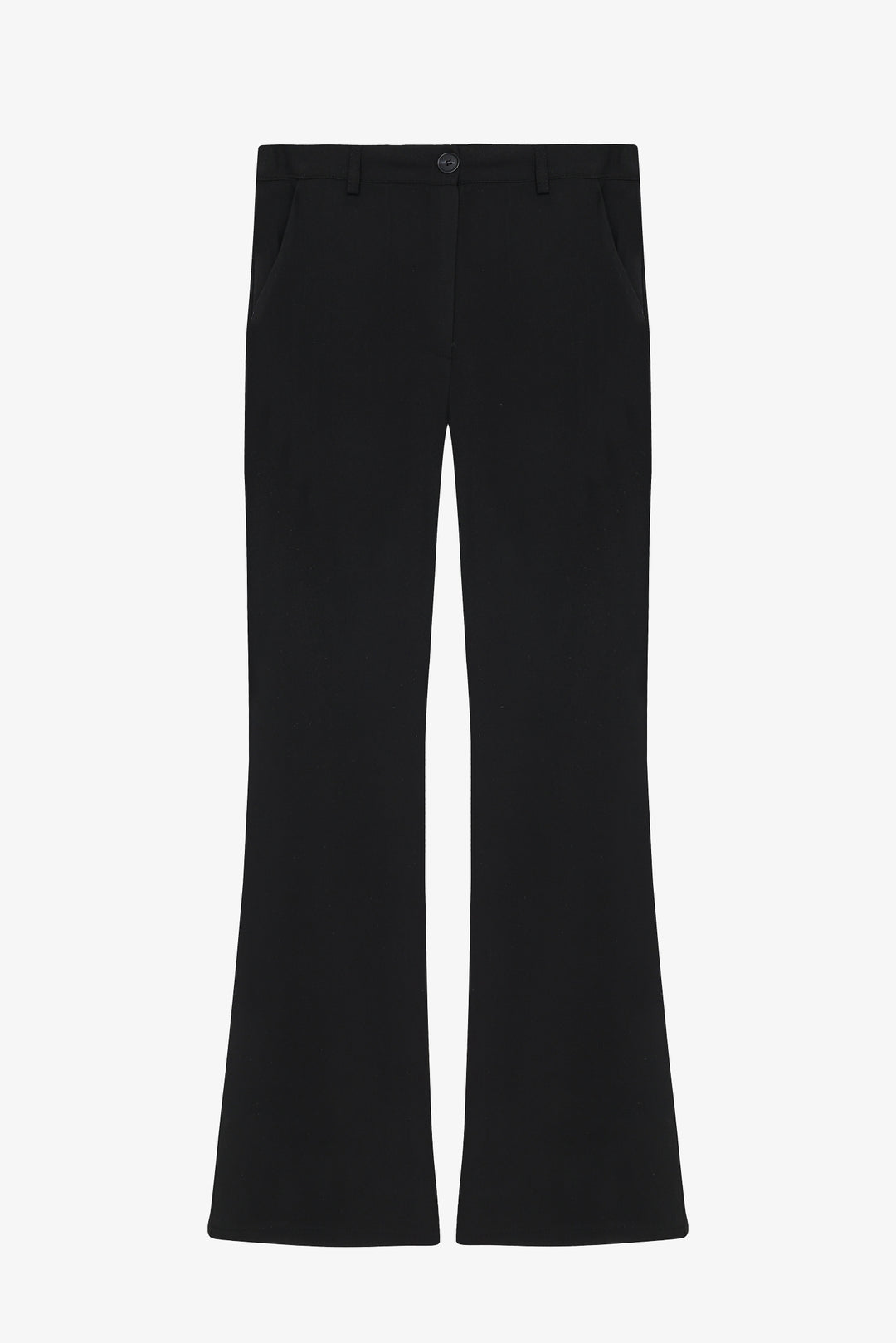 İspanyol Paça Kumaş Pantolon Siyah