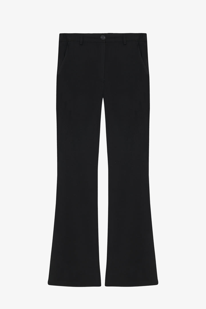 İspanyol Paça Kumaş Pantolon Siyah