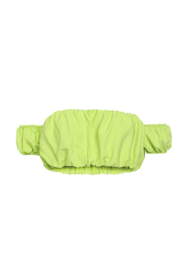 Pleated Bustier Neon Green