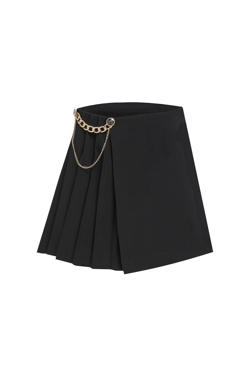 Accessory Detailed Short Skirt Black