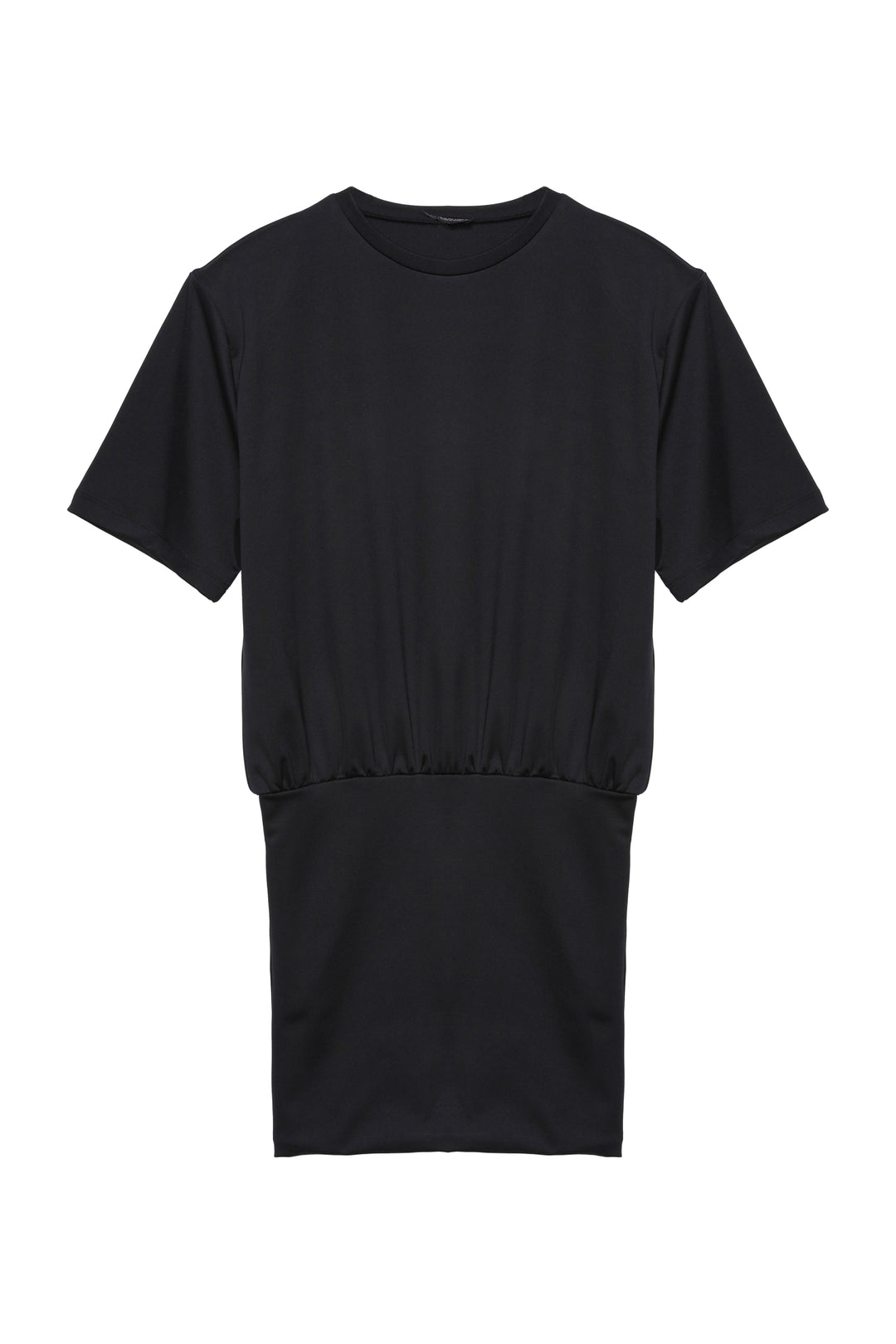 Kısa Kol Mini Basic Elbise Siyah