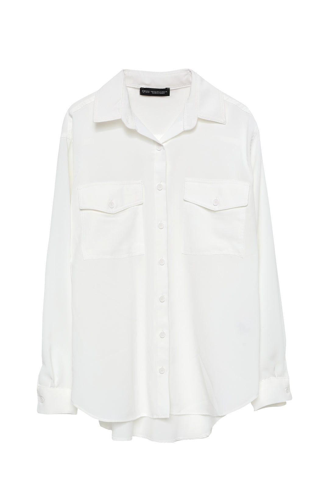 Çift Cepli Gömlek Ekru