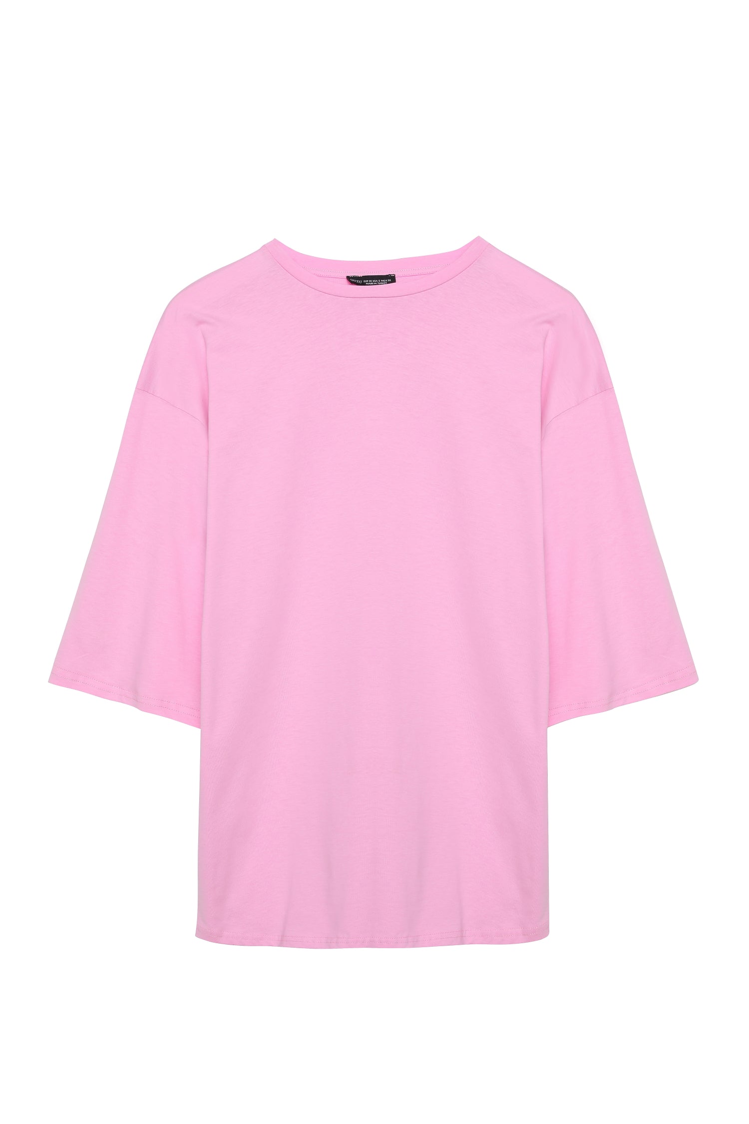 Truvakar Kol Basic Oversize Tişört Pembe