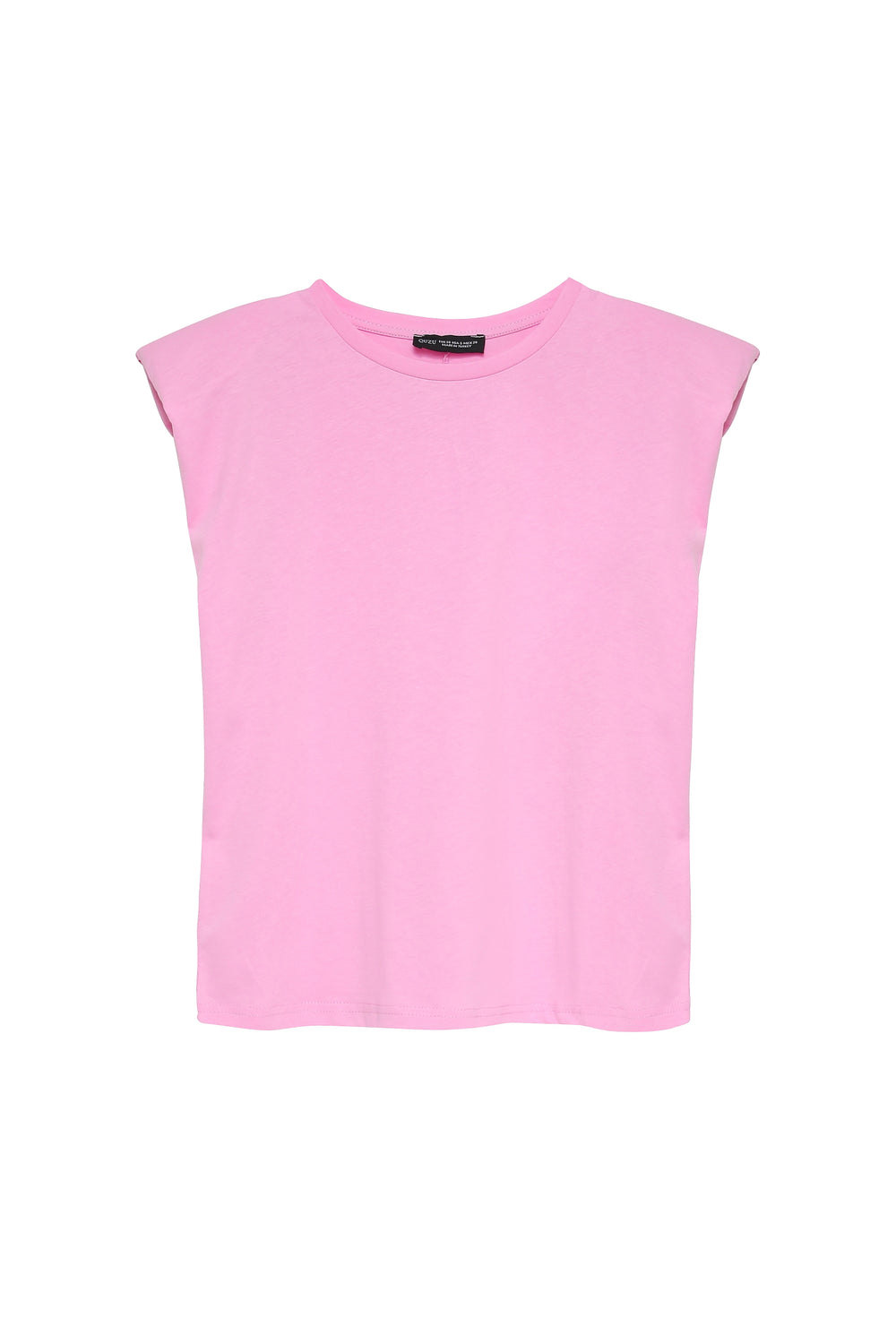 Padded Sleeveless Basic T-Shirt Pink