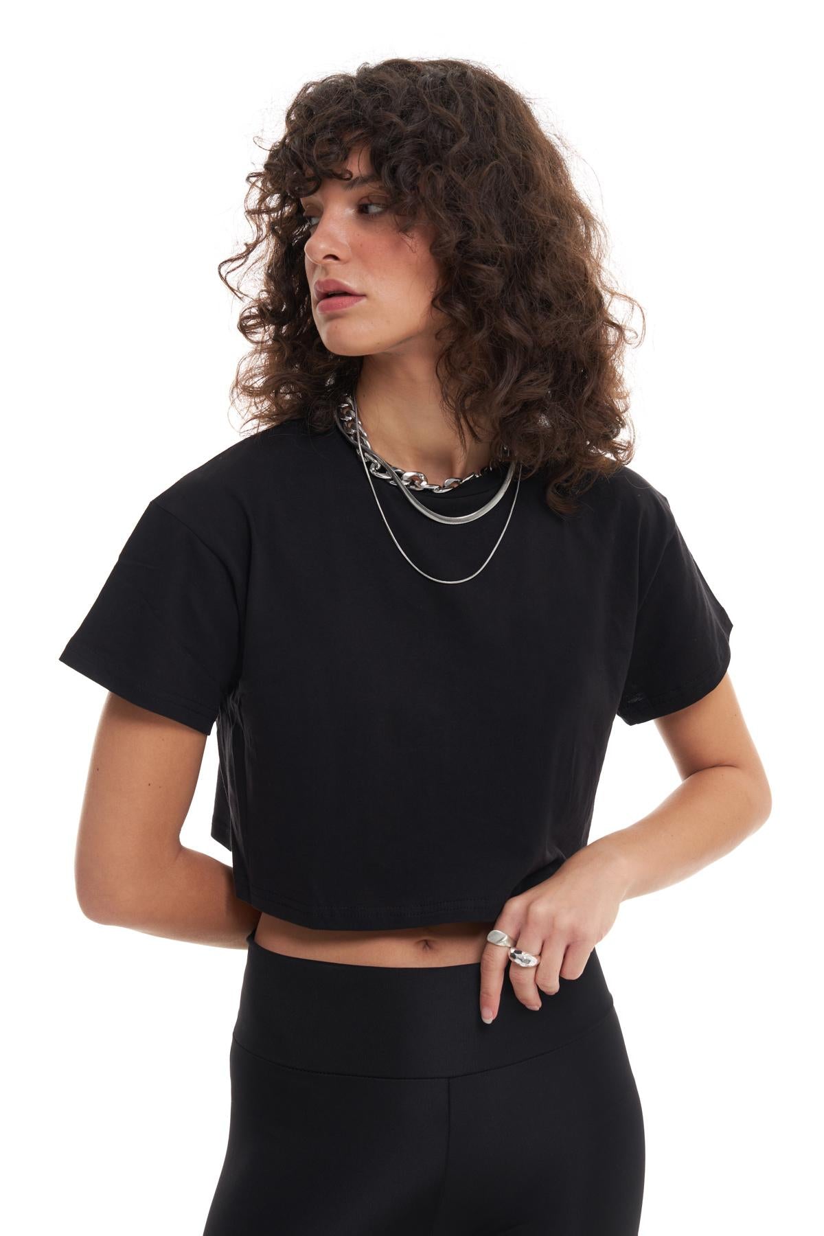 Basic Crop T-Shirt Black