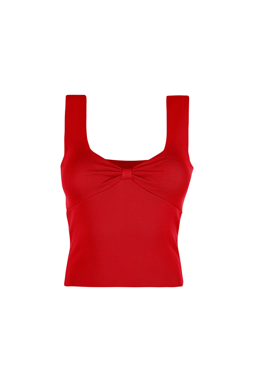 Thick Strap V Neck Knitwear Red