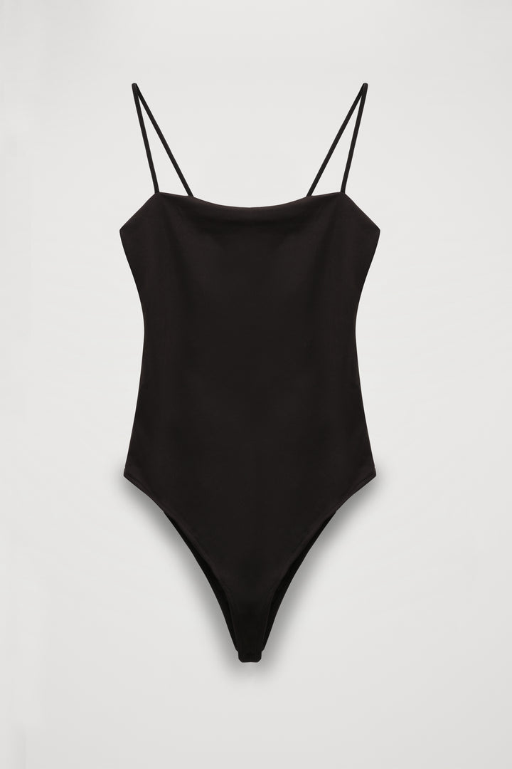 Askılı Bodysuit Siyah