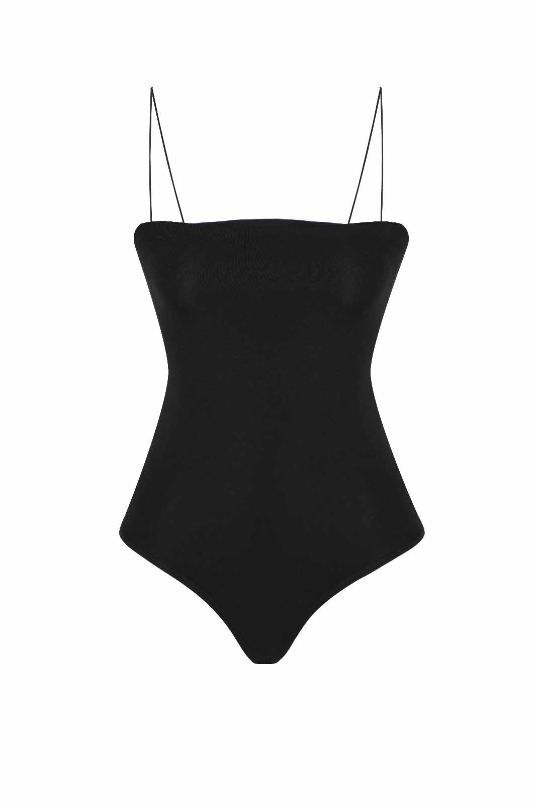 Slim Strap Bodysuit Black