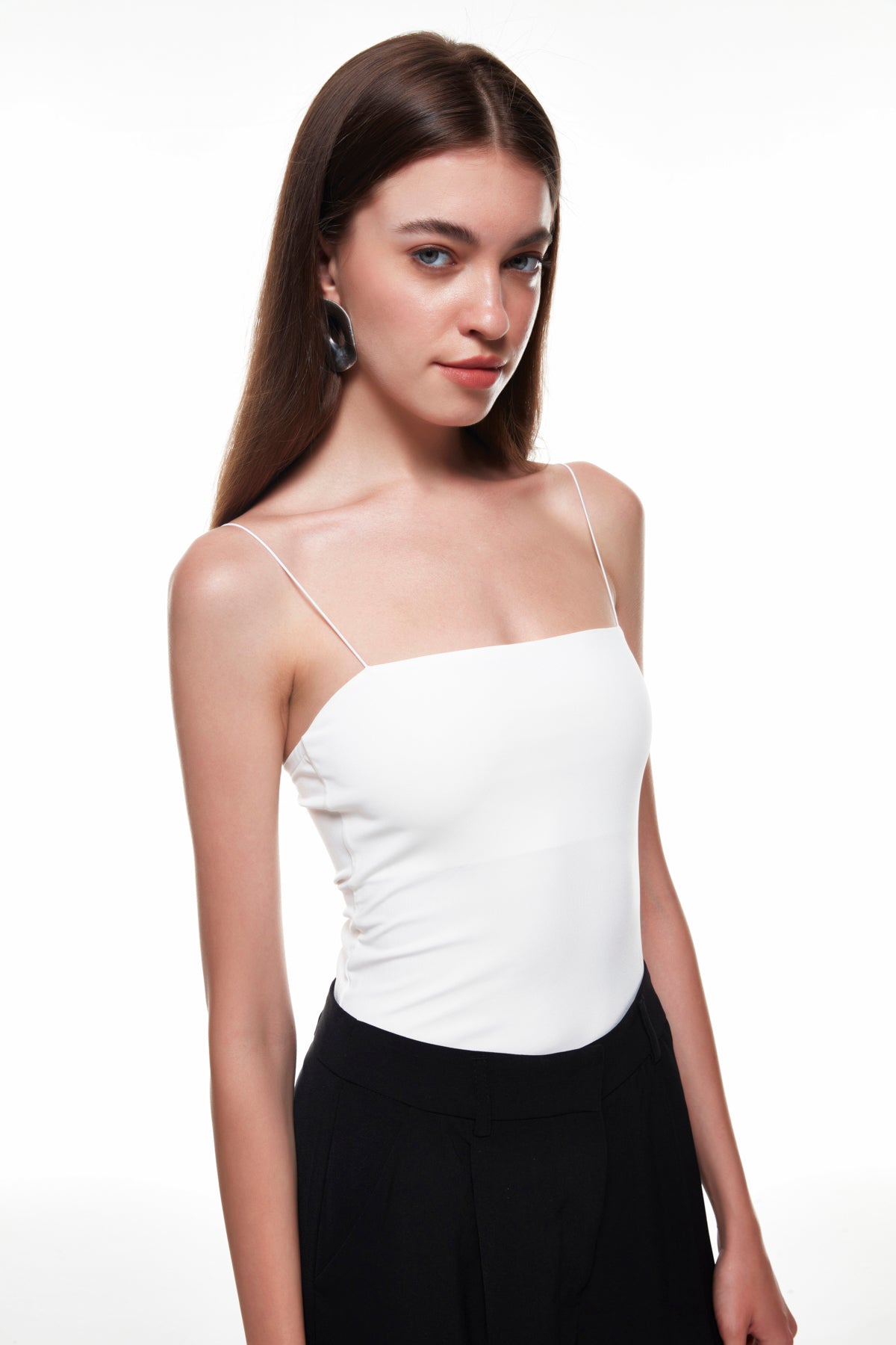 Thin Strap Bodysuit Ecru