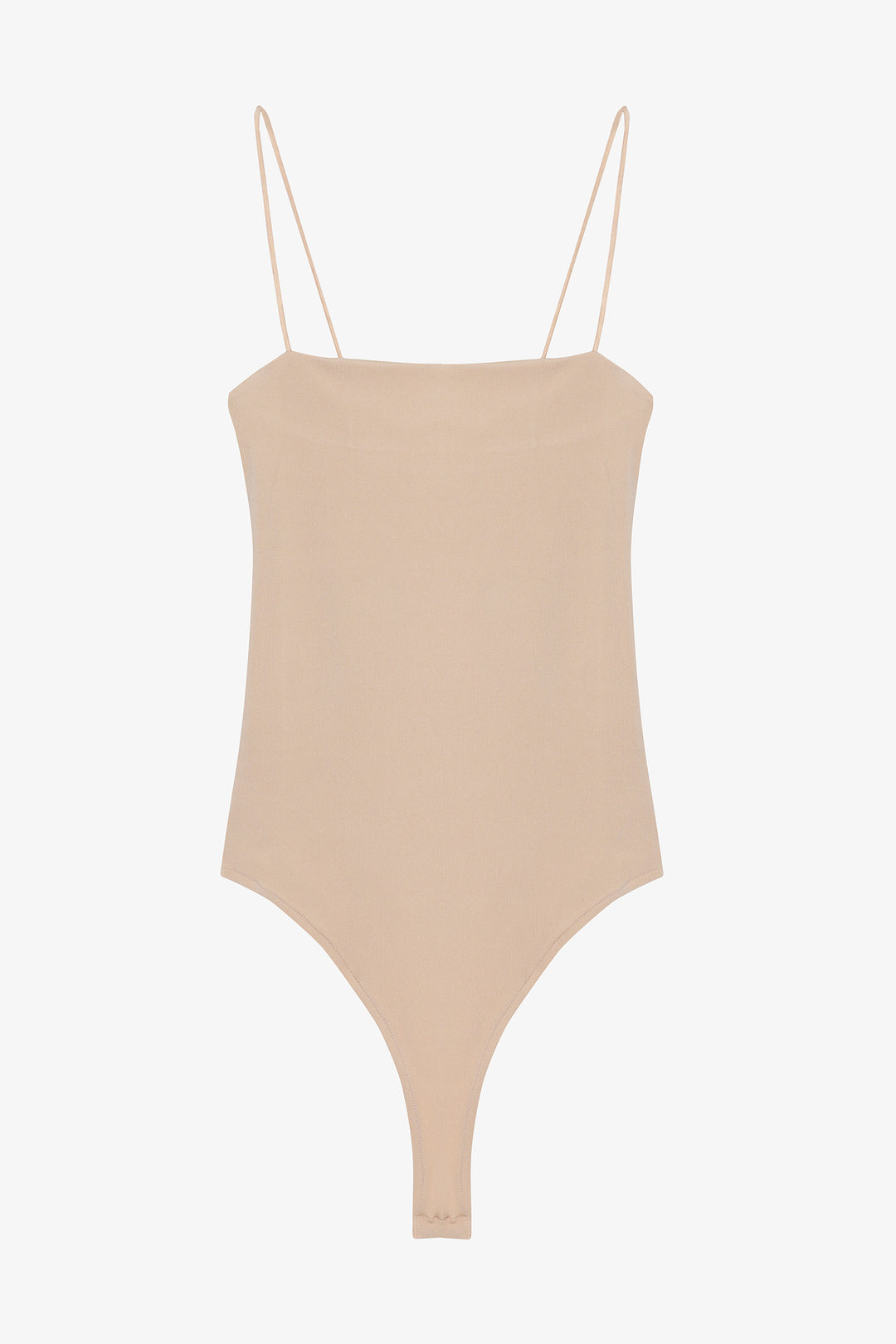 Thin Strap Bodysuit Beige