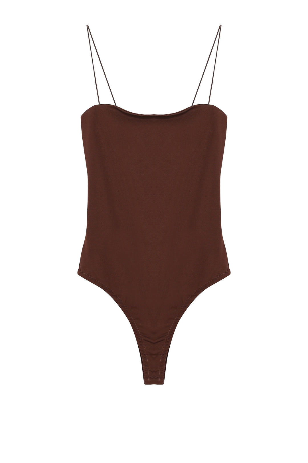 Askılı Bodysuit Kahverengi