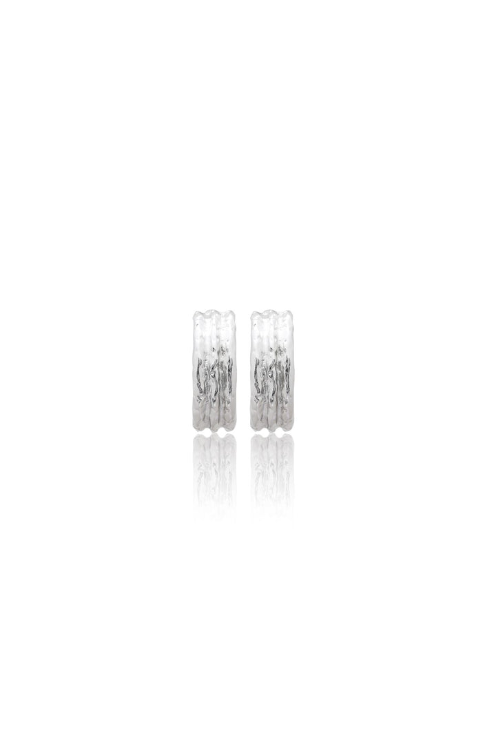 3 Sıra Yarım Halka Küpe Silver