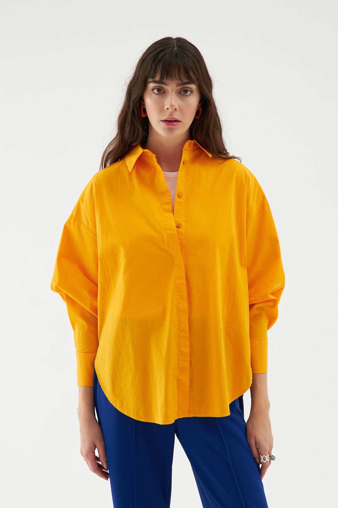 Oversize Basic Shirt Orange