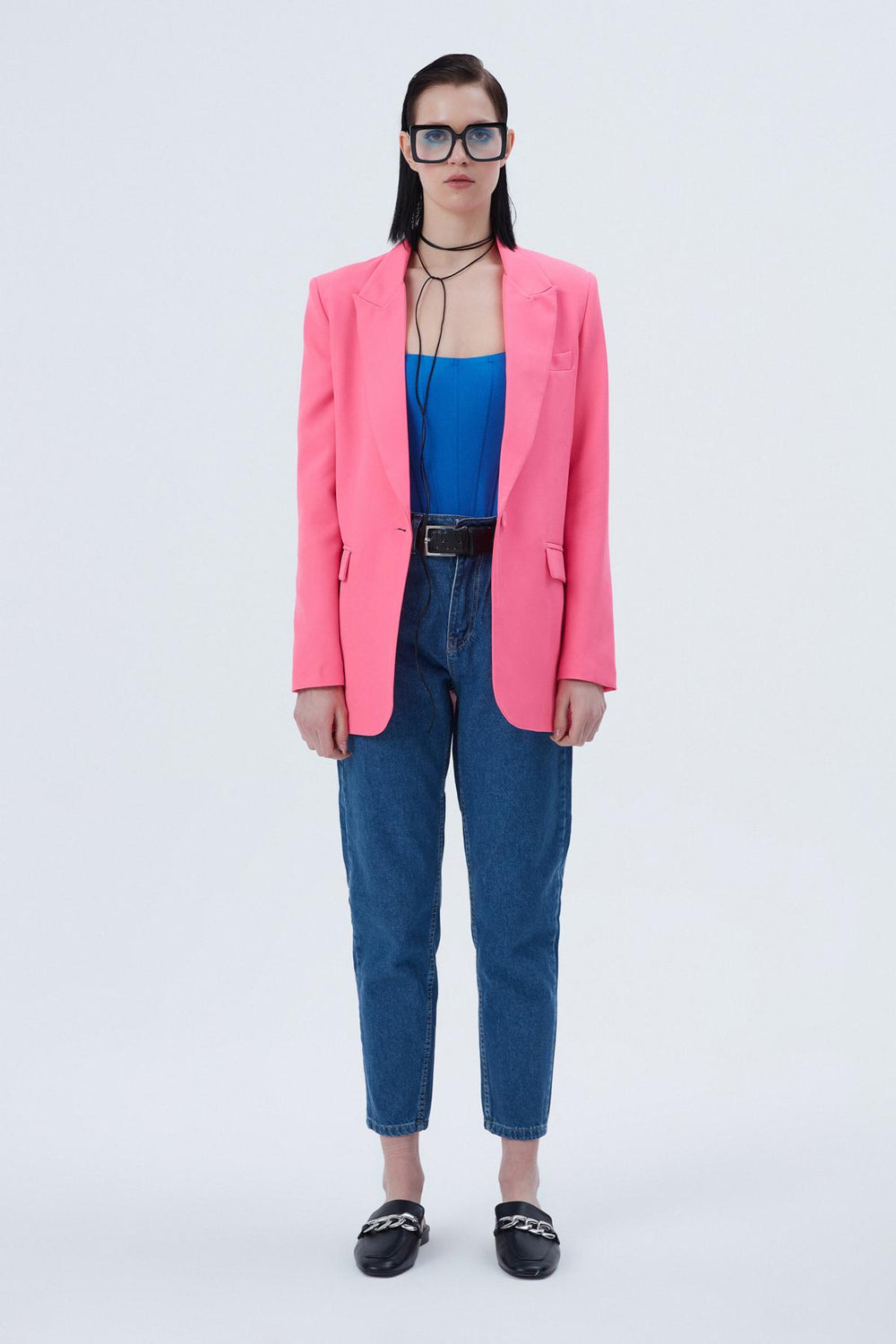 Blazer Jacket Neon Pink