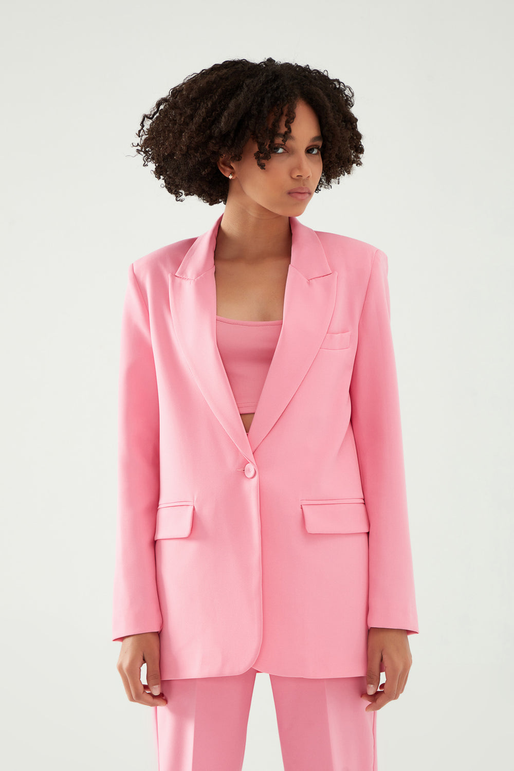 Blazer Ceket Şeker Pembe