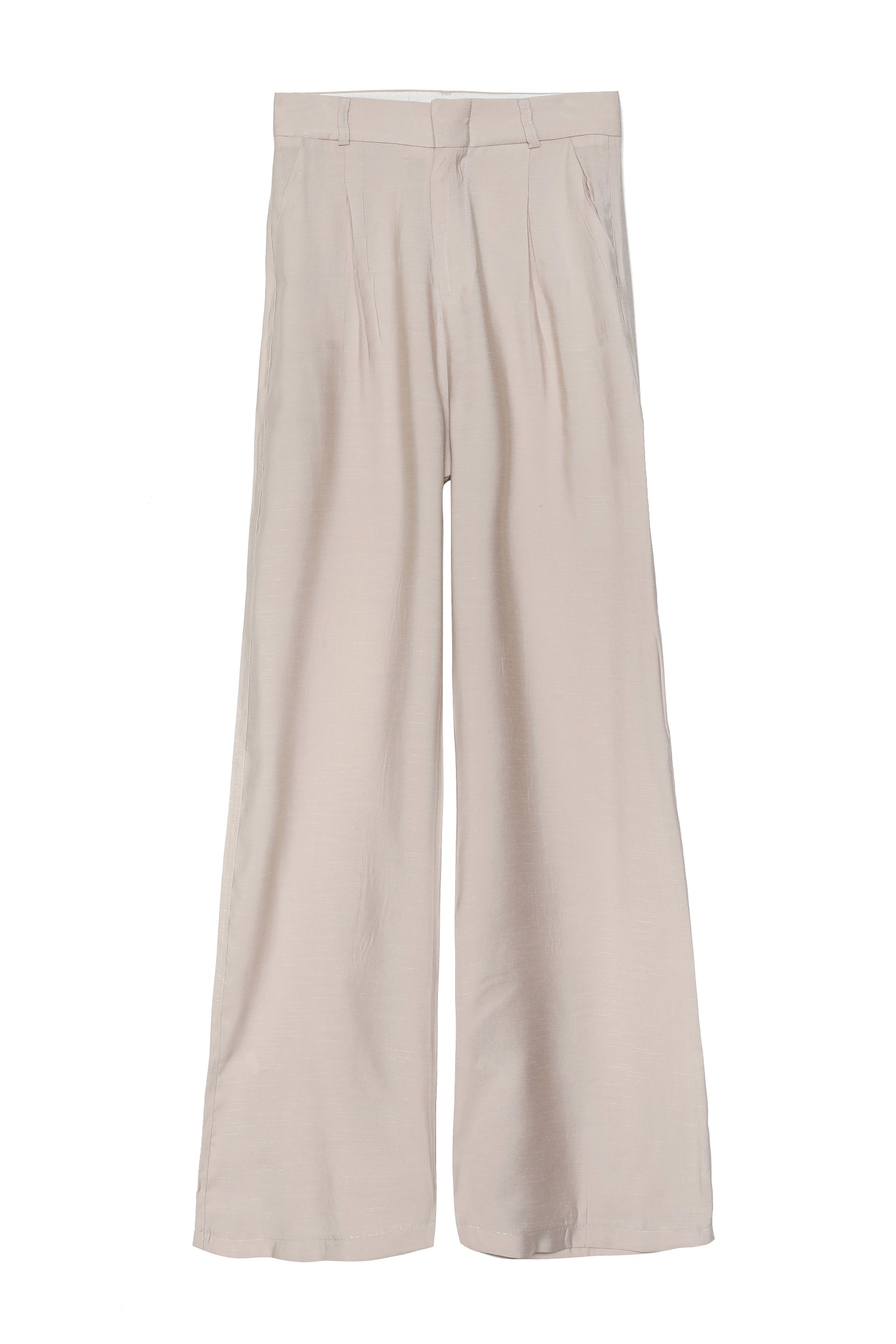 Yüksel Waist Wide Leg Trousers Stone