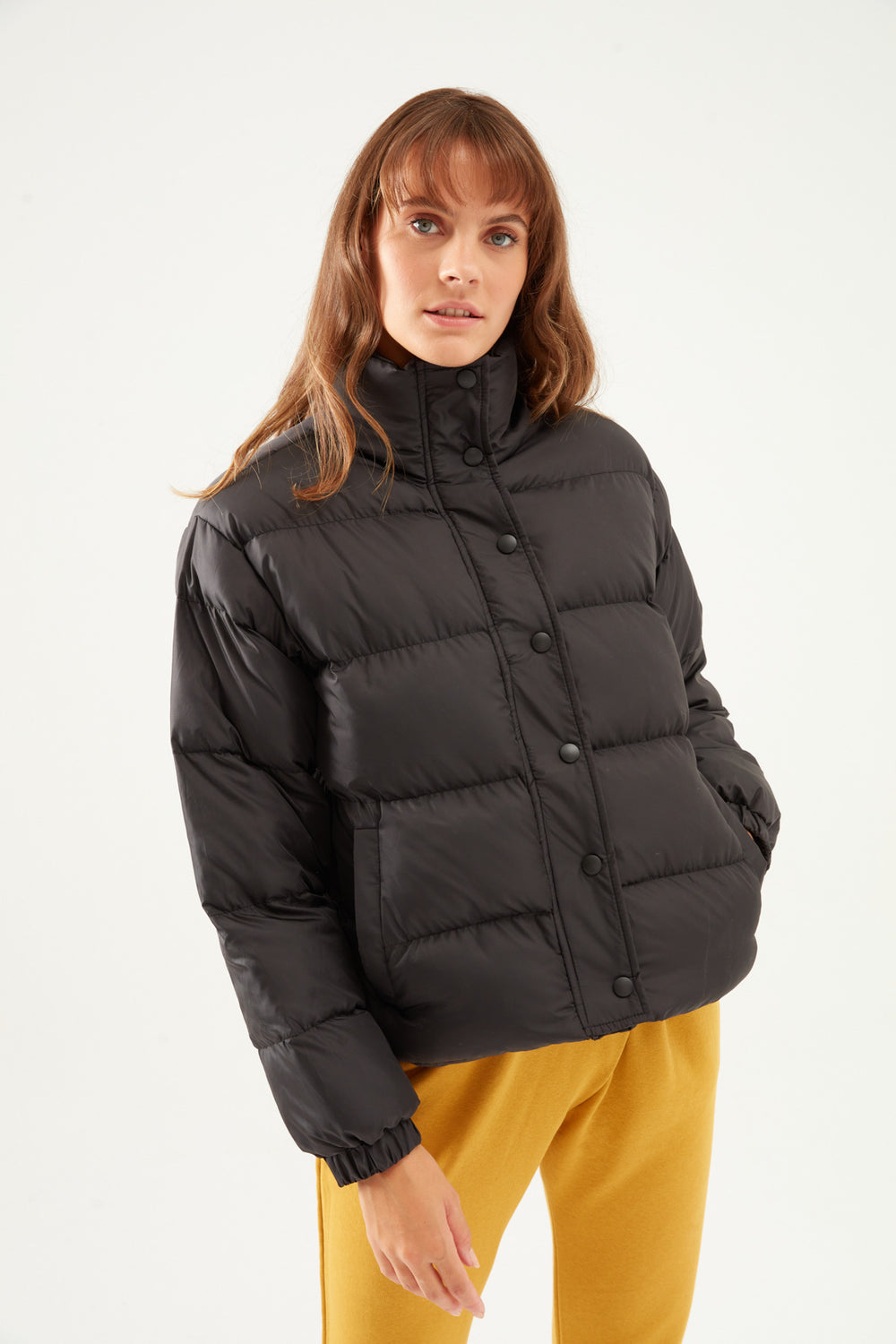 Short Down Jacket Black