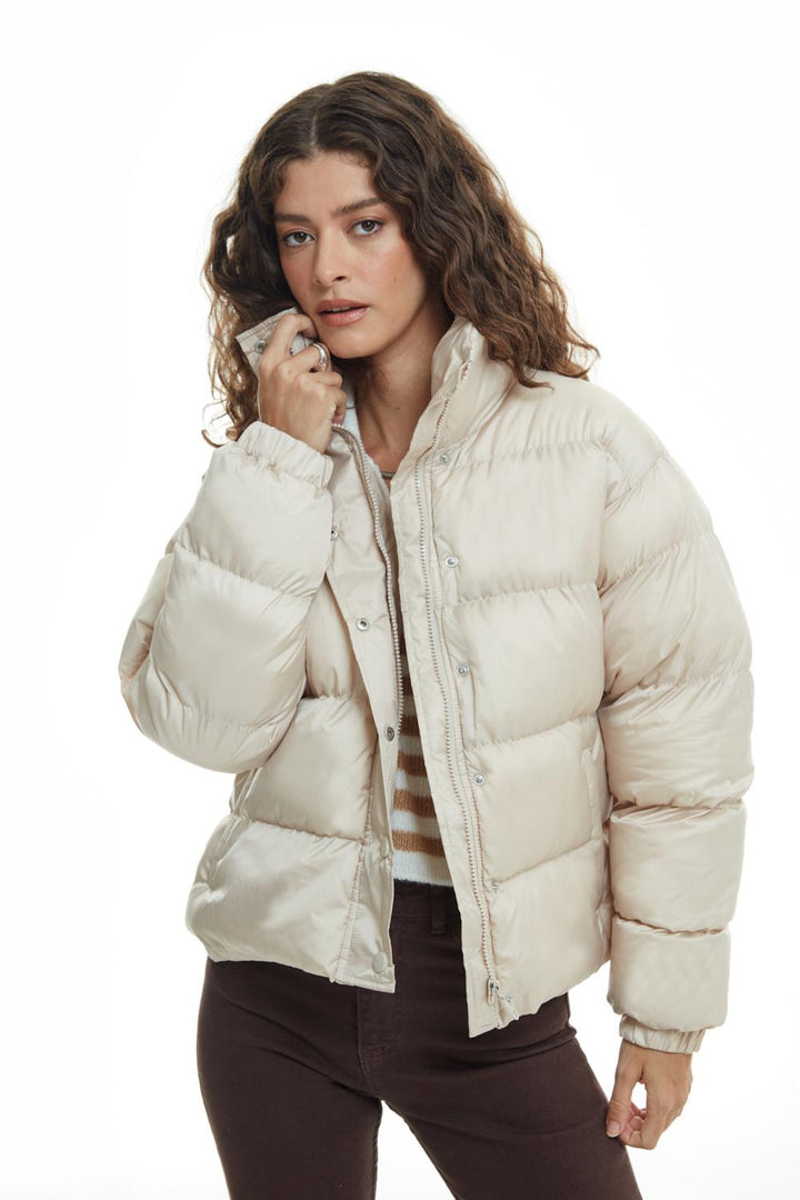 Kısa Şişme Mont Taş