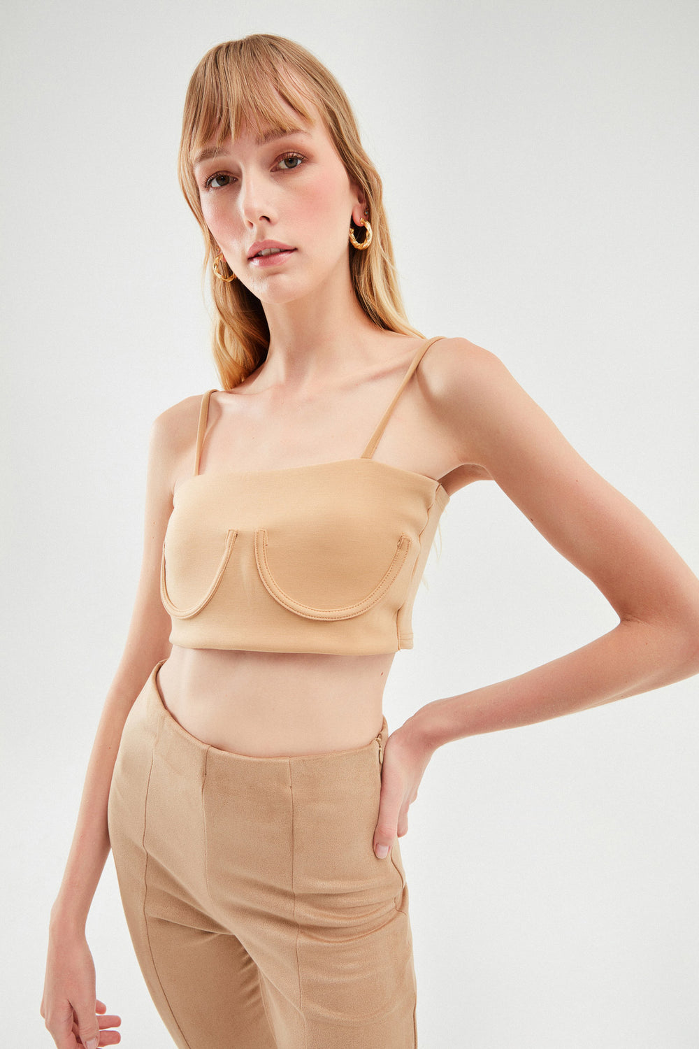 Underwire Strap Bustier Beige