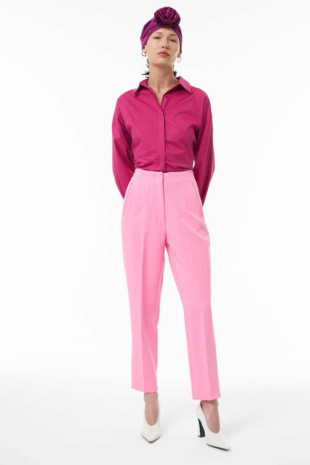 Plier Detailed Trousers Candy Pink