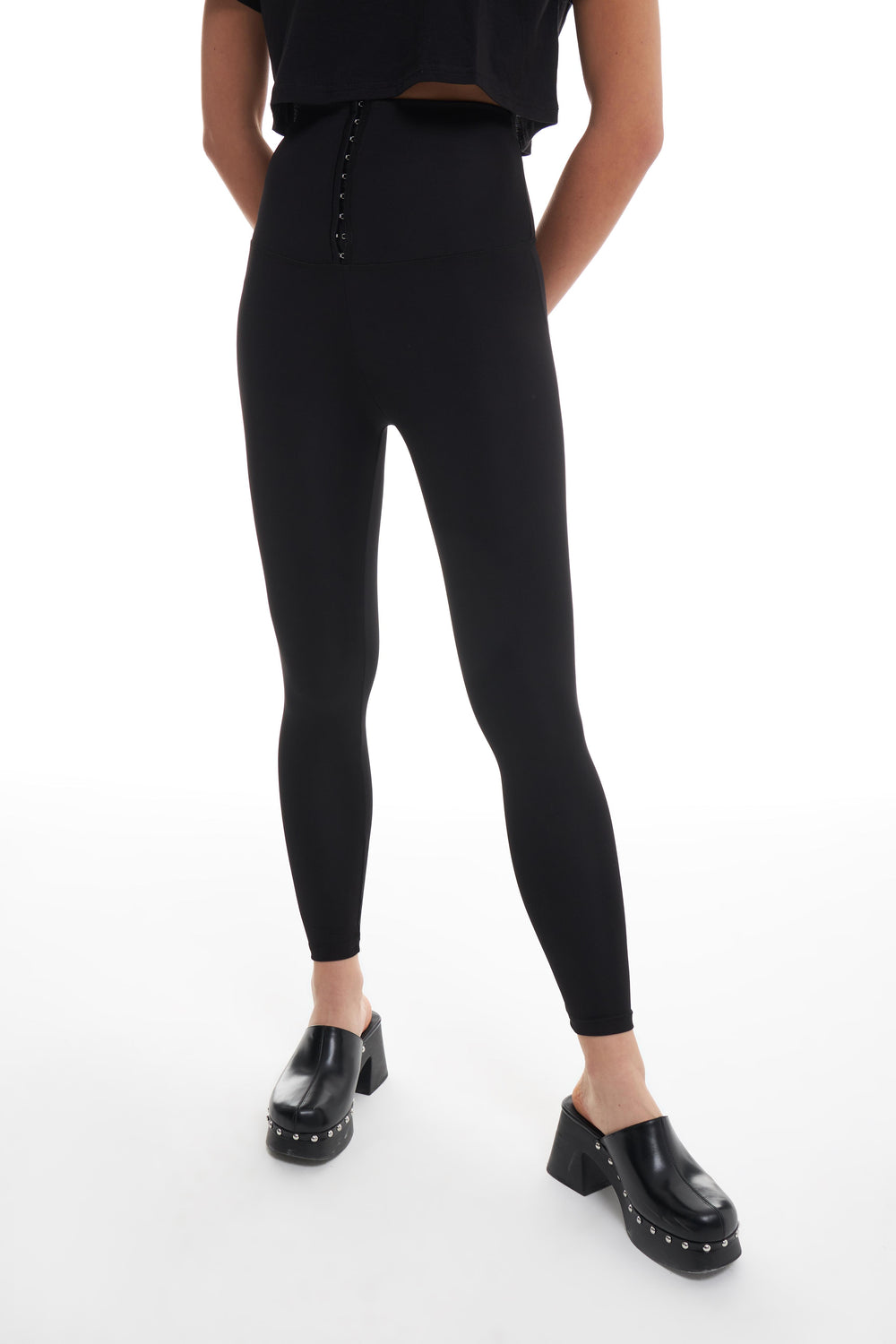 Corset High Waist Leggings Black