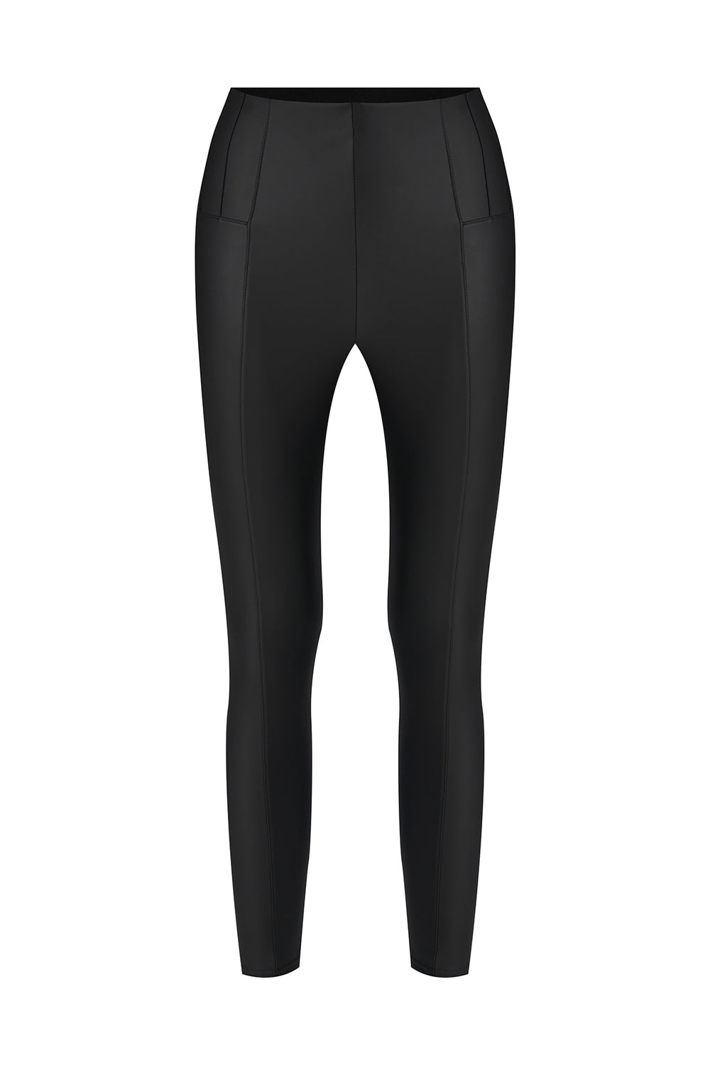 Plier Detailed Leather Leggings Black