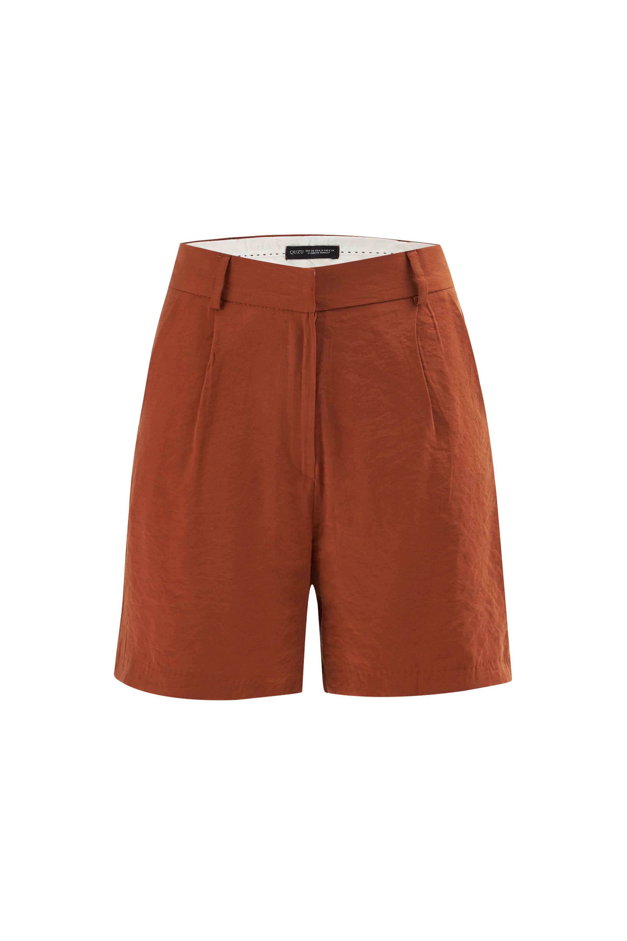 High Waist Shorts Brown