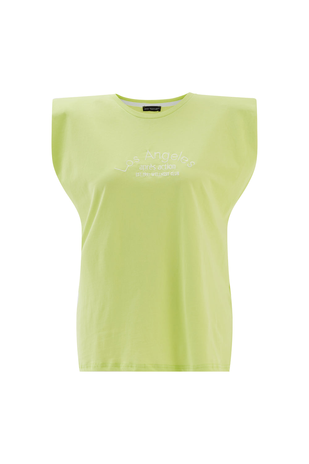 Embroidery Detailed Wadding T-Shirt Neon Green