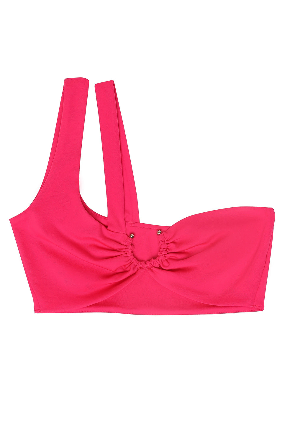 Ring Detailed Bustier Fuchsia