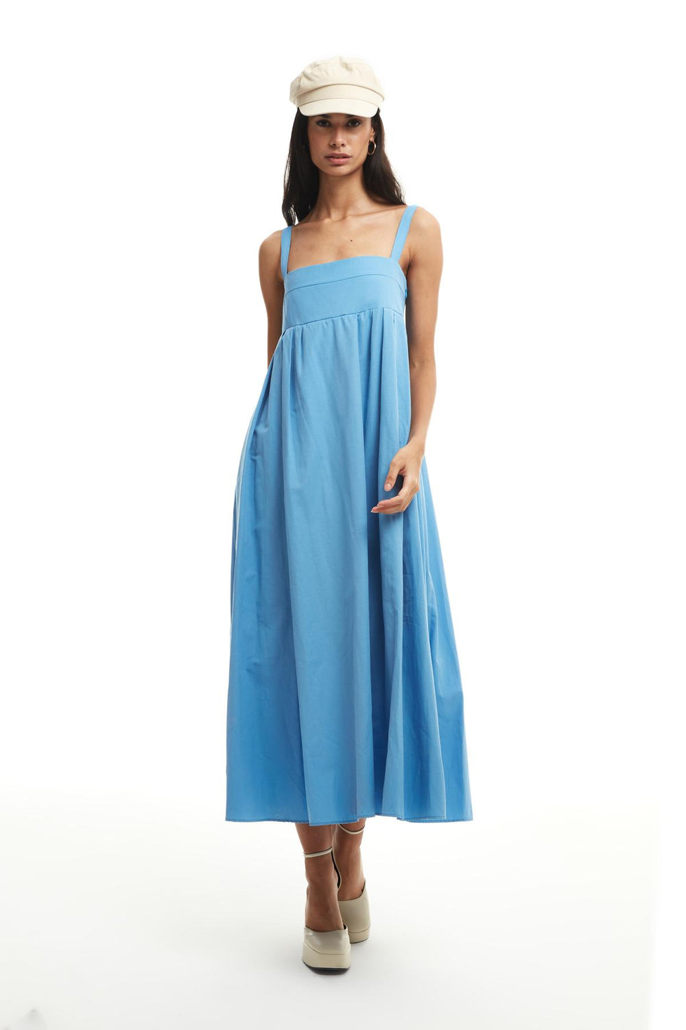 Strap Long Dress Blue