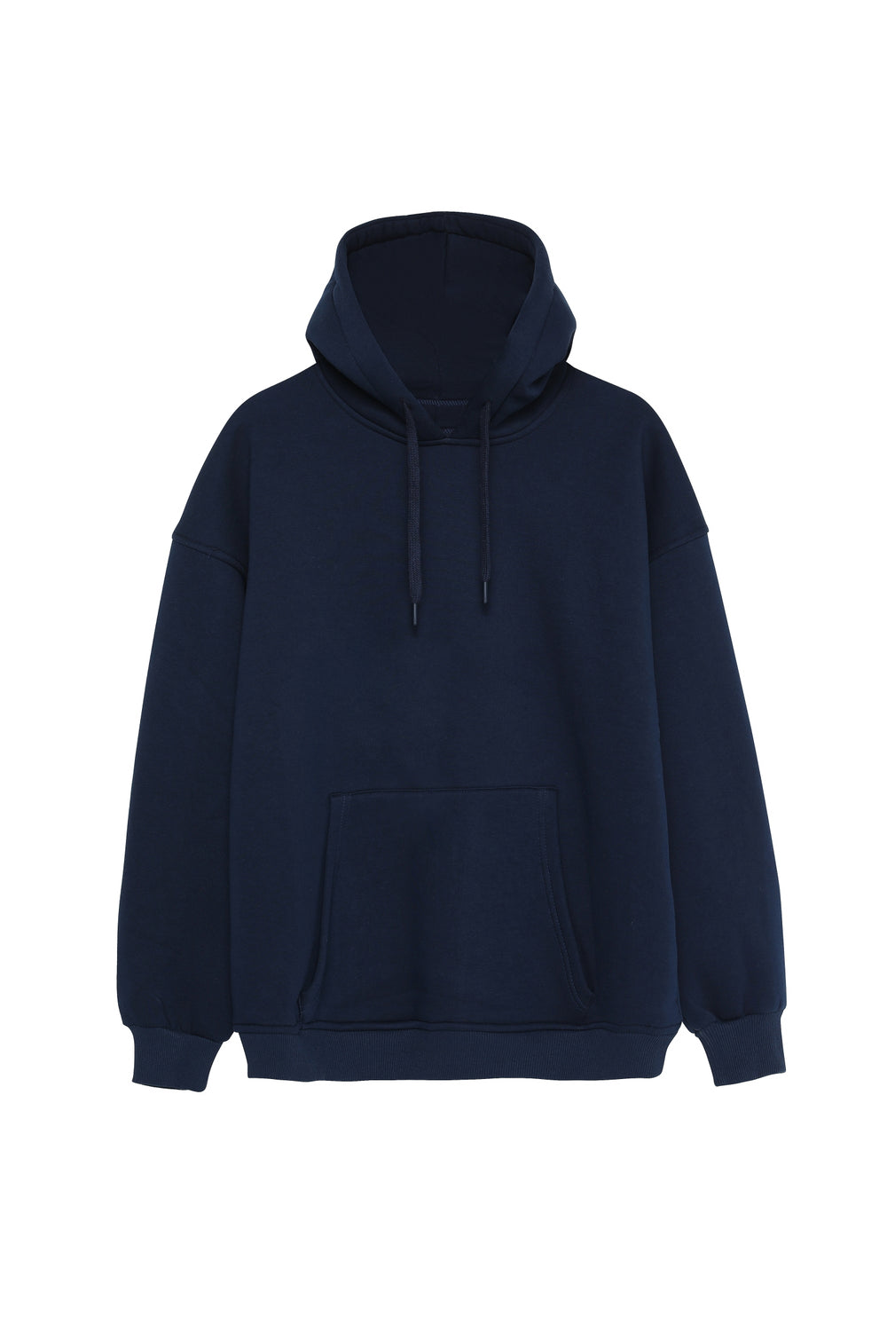 Hooded Kangaroo Pocket Sweatshirt Navy Blue