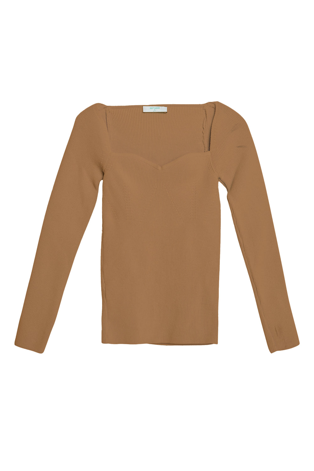 Long Sleeve Knitwear Blouse Mink