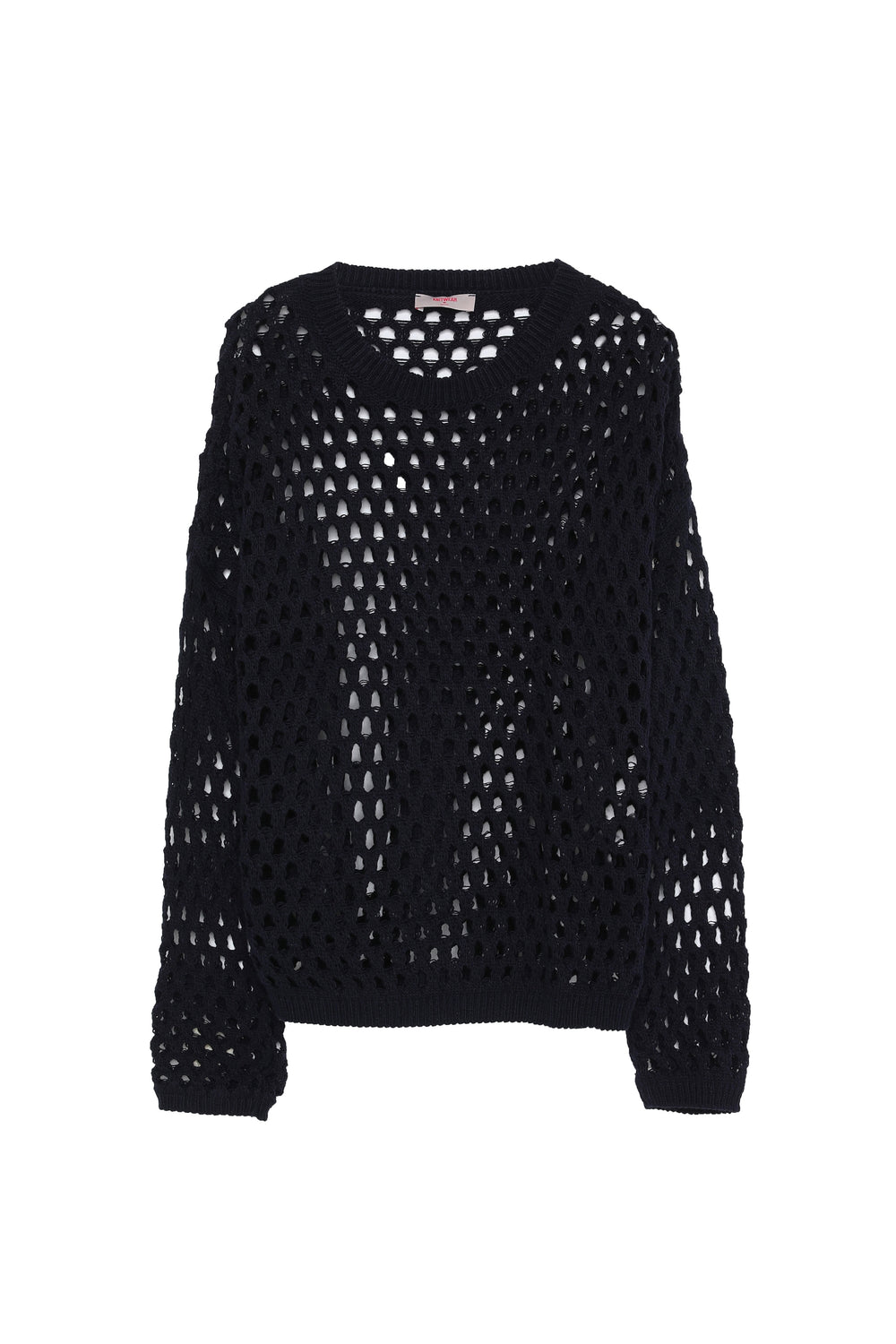 Openwork Detailed Fine Knitwear Navy Blue