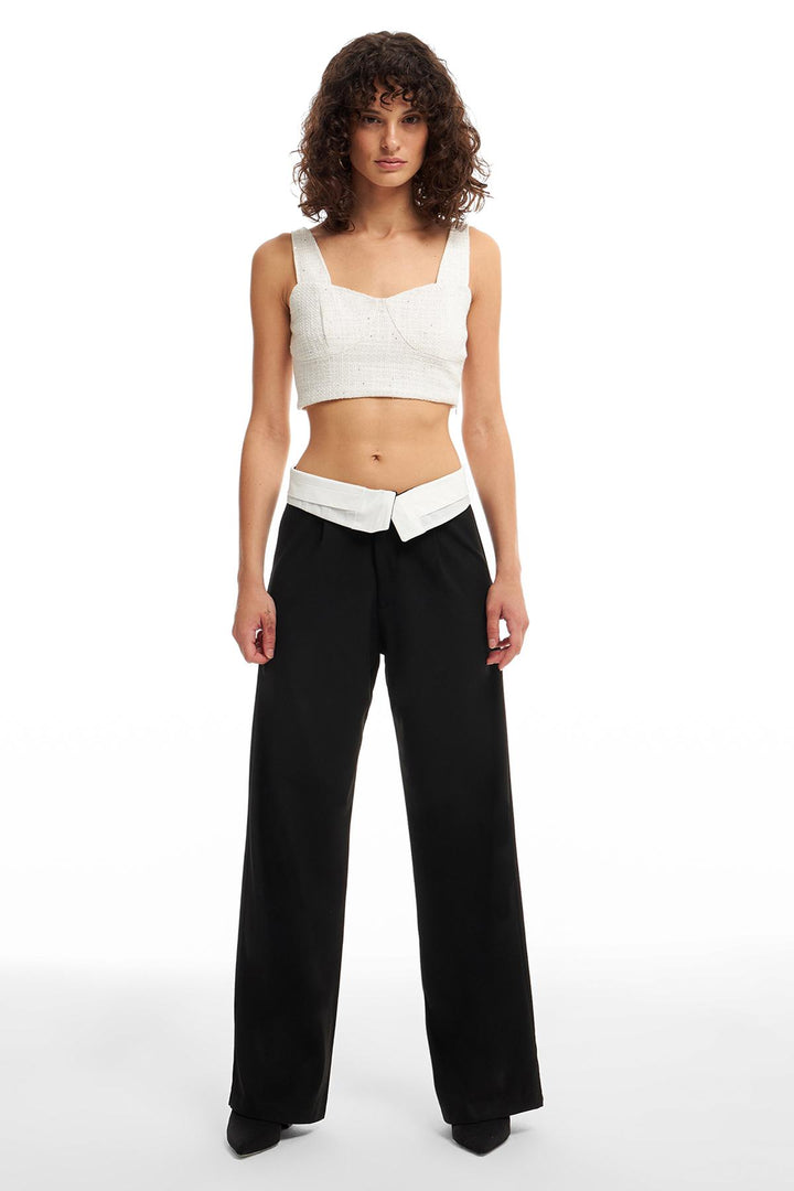 Pul Detaylı Bluz Ekru