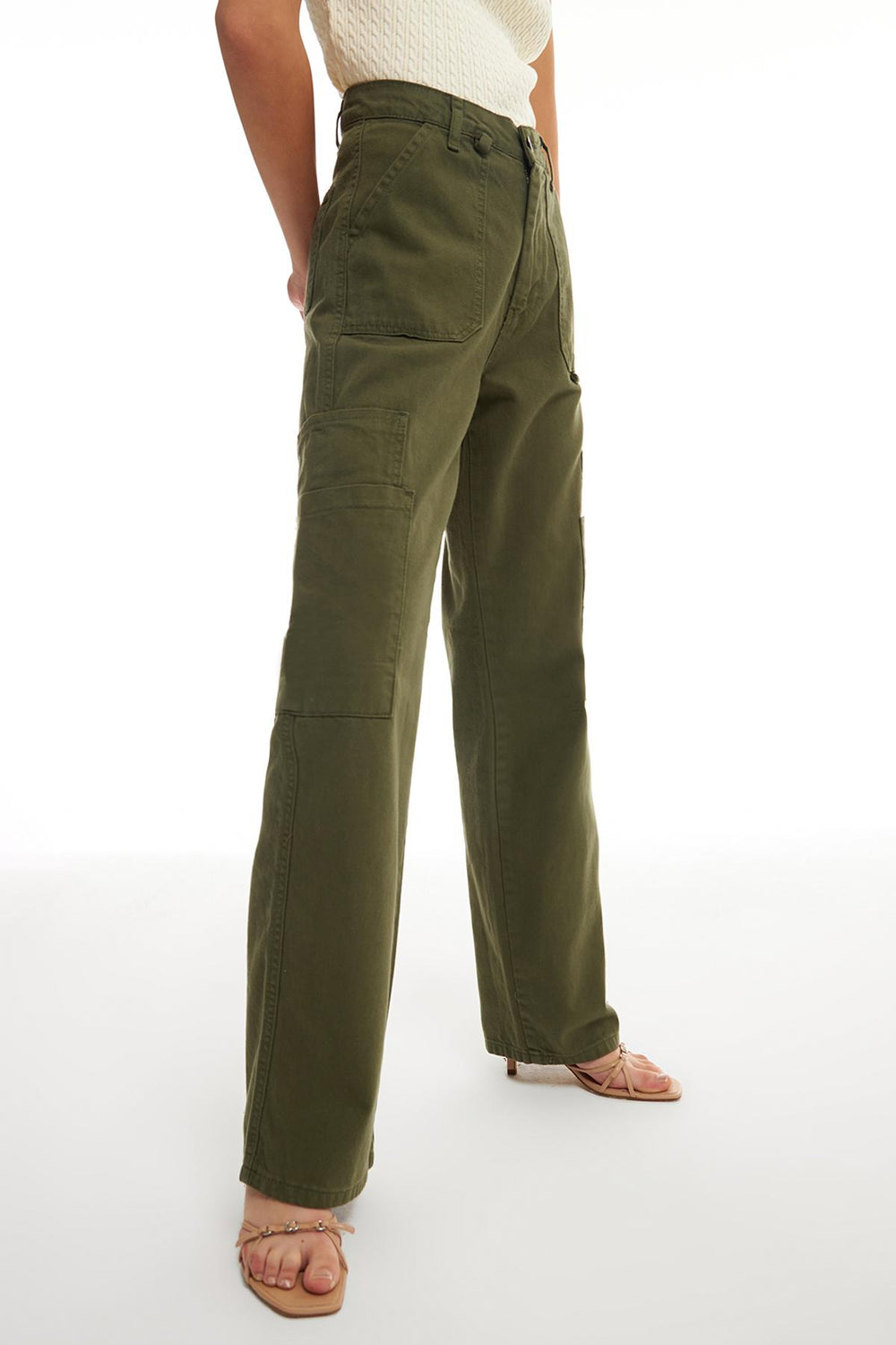 Pocket Detailed Cargo Pants Khaki