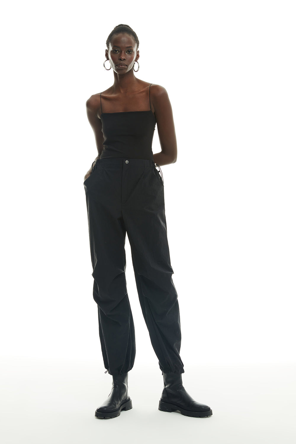 Parachute Jogger Pants Black