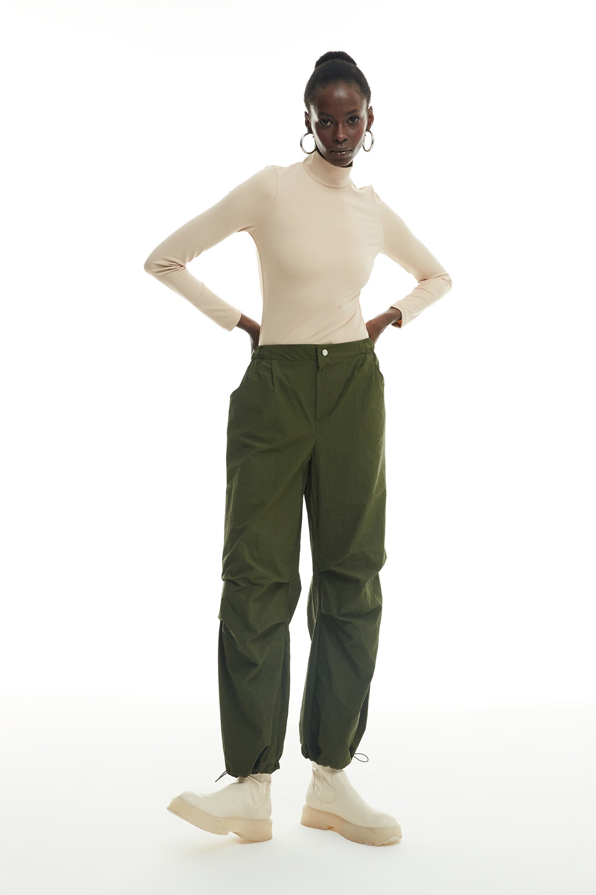 Parachute Jogger Pants Khaki